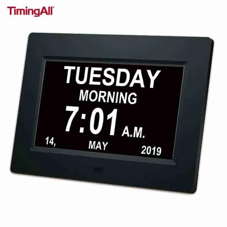 Rellotge digital de calendari LCD amb recordatori de medicaments