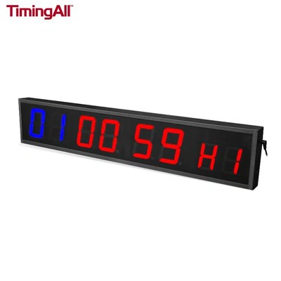 Rellotge de compte enrere LED de 4 polzades i 8 dígits Temporitzador de fitness